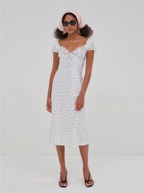 for love and lemons deane midi dress For Love & Lemons Deane Midi Dress in White